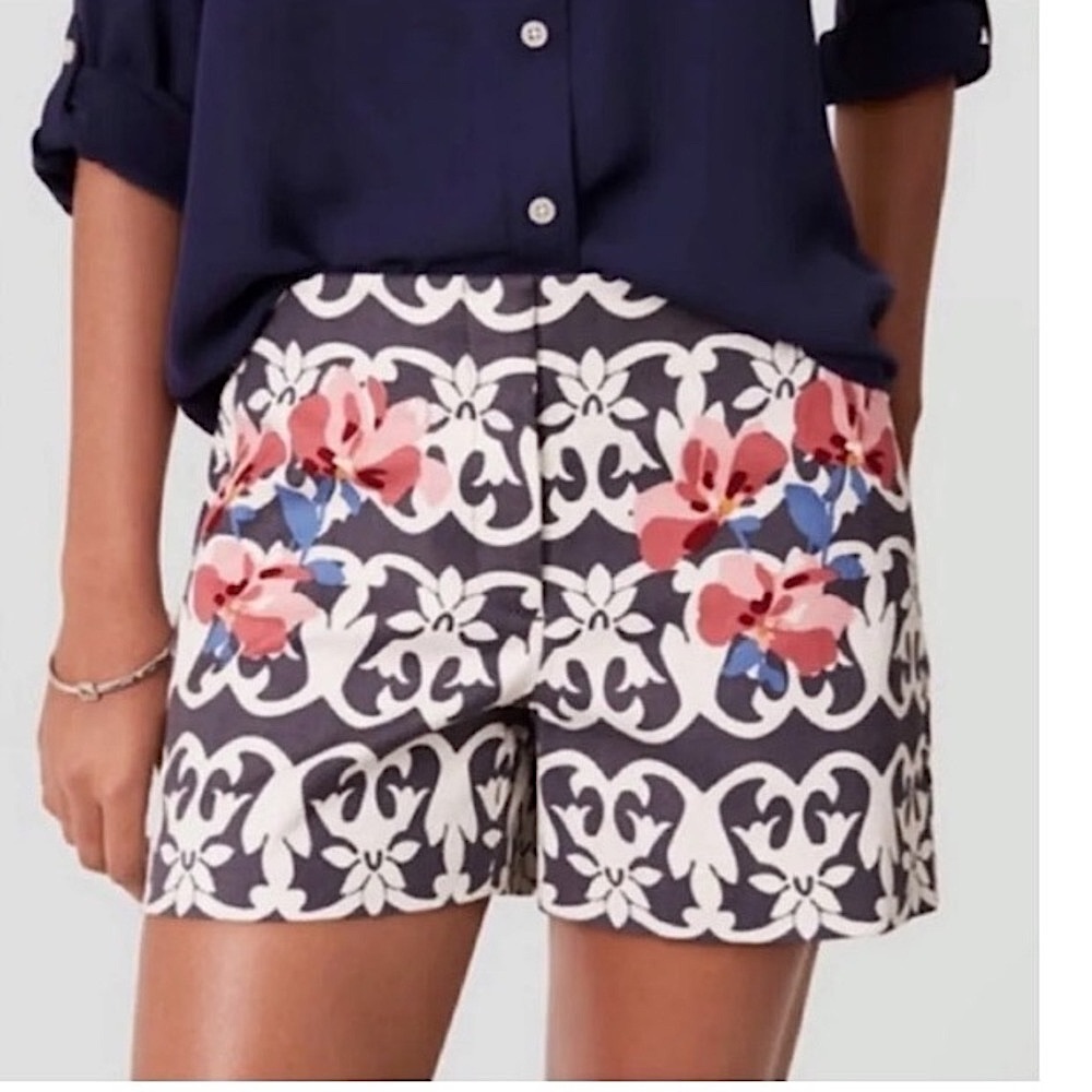 BRAND NEW!! LOFT damask and floral patterned shorts